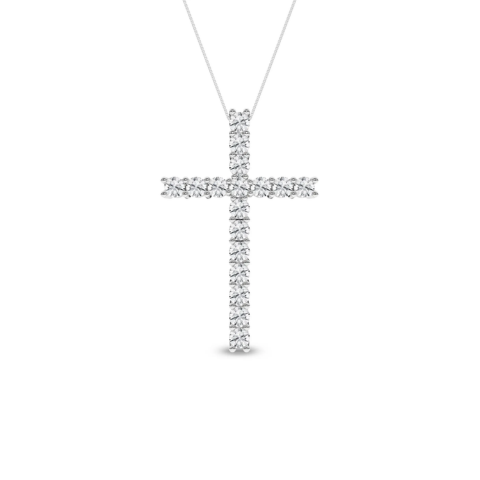 Revelation Lab Created Diamond Cross Pendant