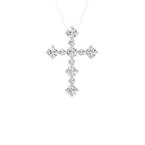 Revelation Lab Created Diamond Cross Pendant