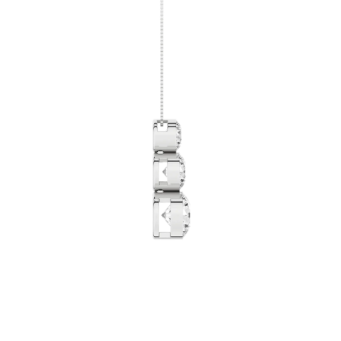 Revelation Lab Created Diamond 3-Stone Graduated Diamond Drop Pendant