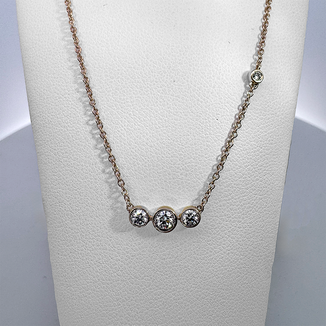 14K Yellow Gold Diamond Necklace