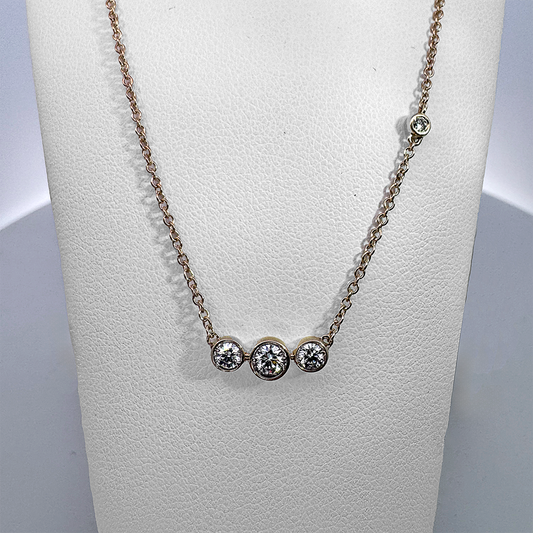14K Yellow Gold Diamond Necklace