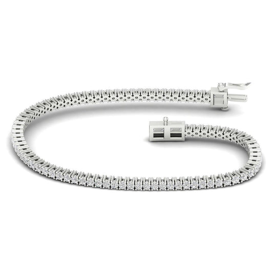 Revelation 14K White Gold Lab Created Diamond Bracelet