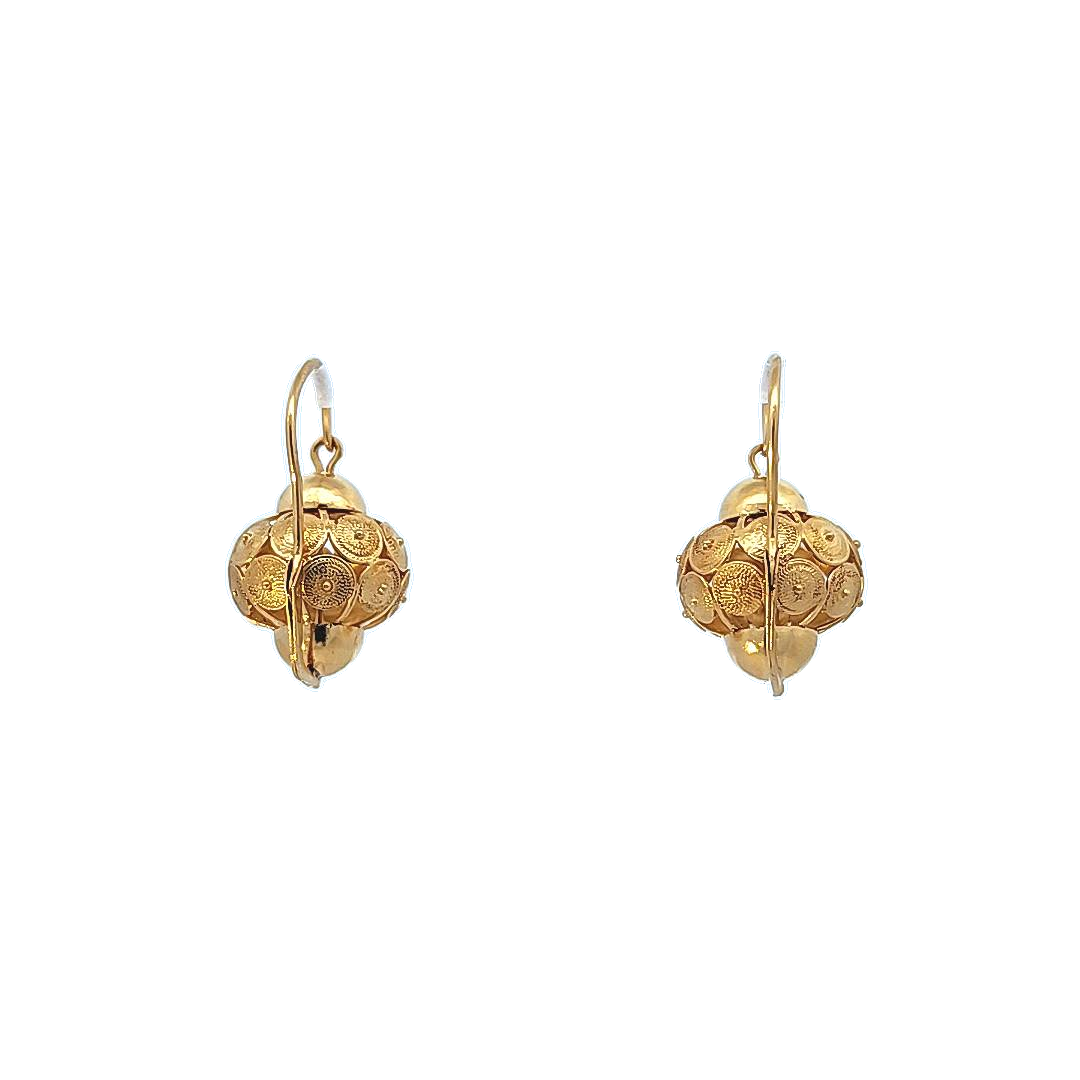 18k Yellow Gold Paraguay Lantern Earrings