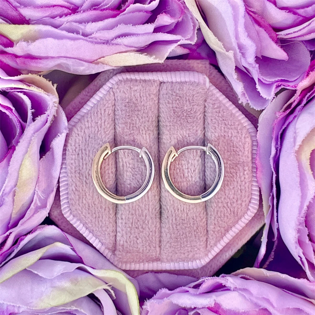 14K Reversible Huggie Hoop Earrings