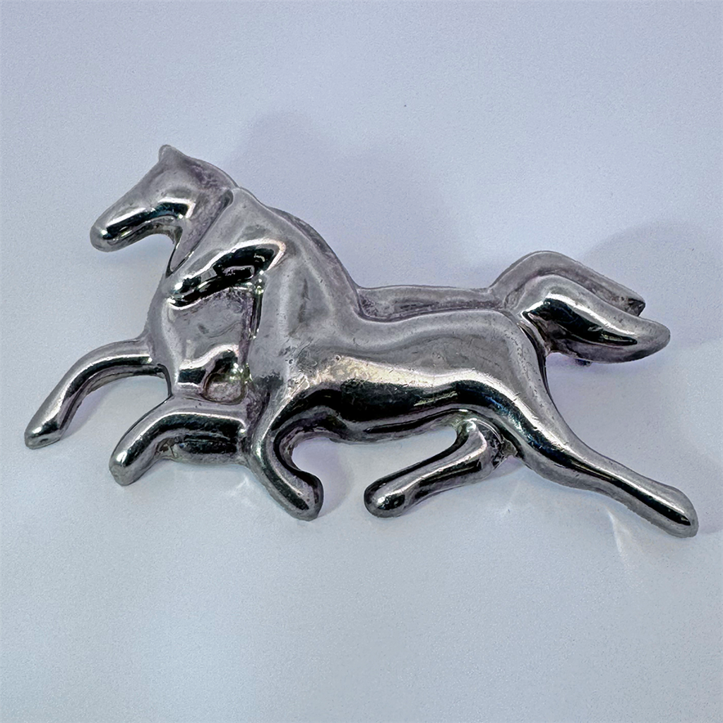 Estate-Silver Horse Pin