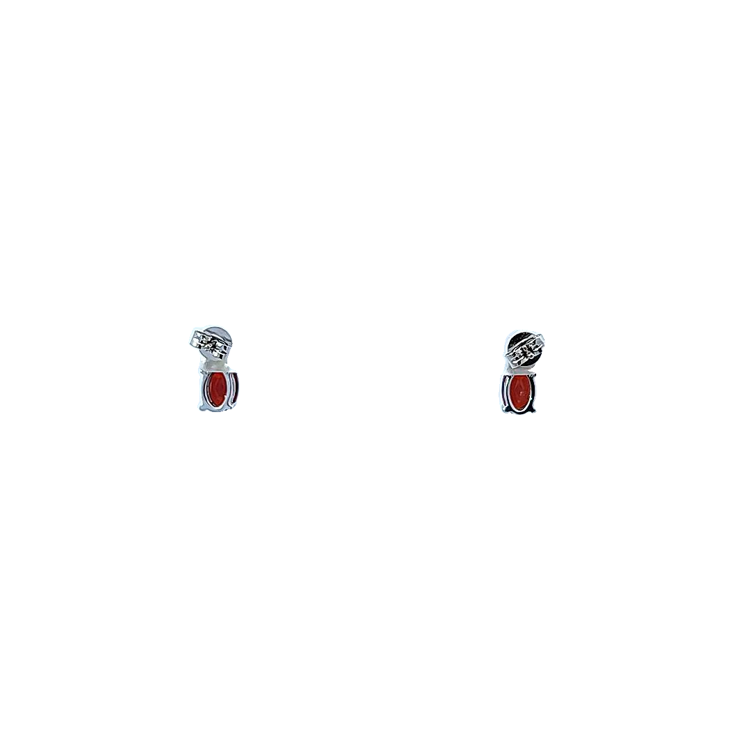 Garnet and Diamond Earrings