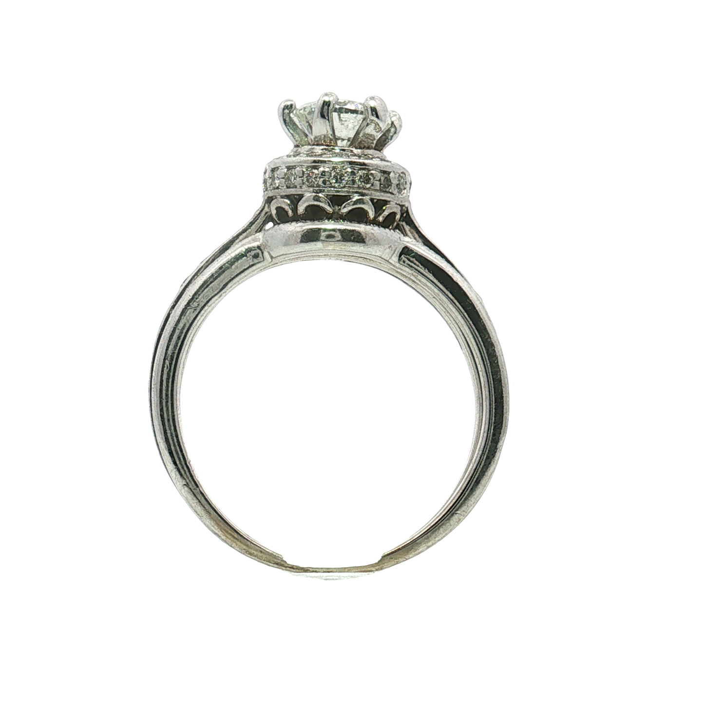 Estate- 14K Yellow Gold Brilliant Round Diamond Soldered Wedding Set