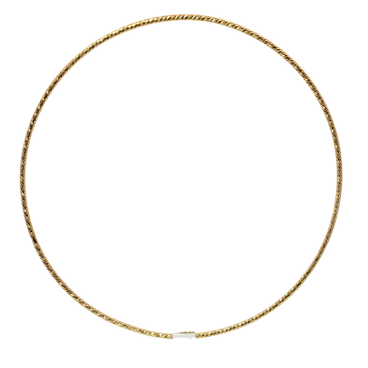 14K Gold Filled Sparkle 1.3mm Wire Stacking Bangle Bracelet