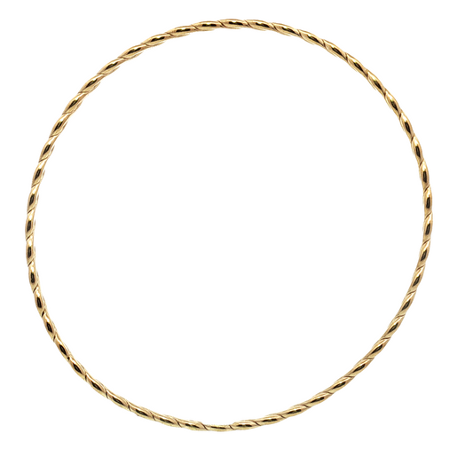14K Gold Filled 3.5mm Woven Bangle Bracelet