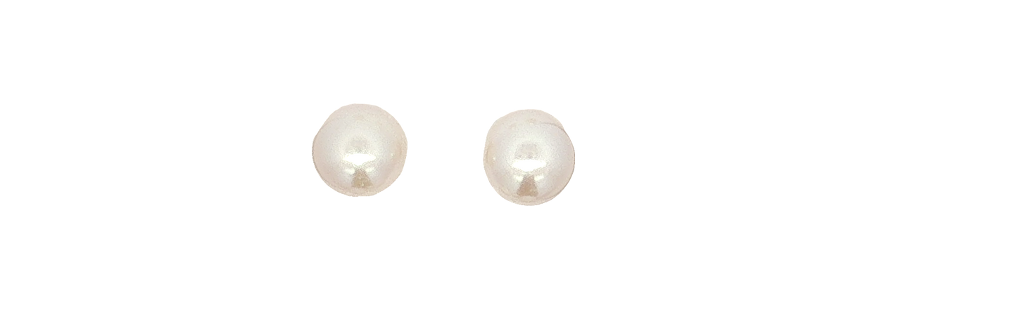 14K Yellow Gold Freshwater Pearl Stud Earrings