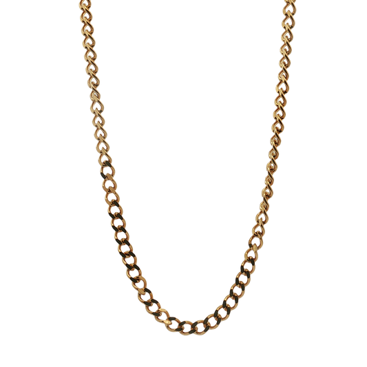 Kelly Waters-Stainless Steel Gold IP Plated 4.5mm Curb Chain 22"