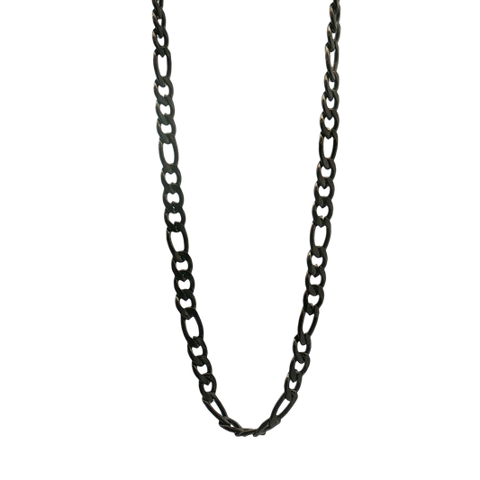 Kelly Waters-Stainless Steel Gun Metal IP Plated 4mm Figaro Bracelet