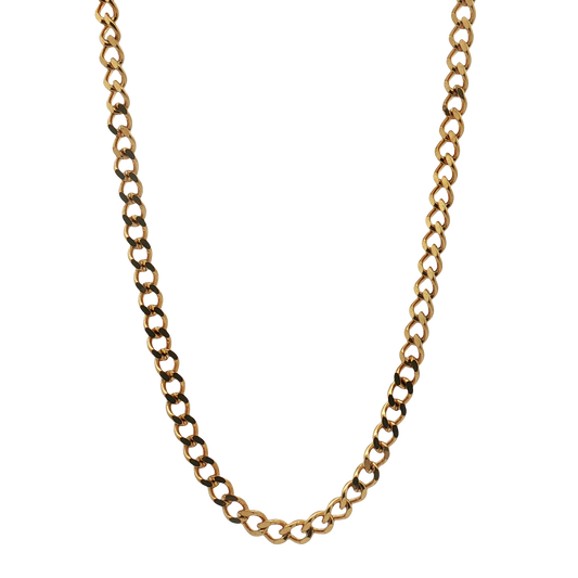 Kelly Waters-Stainless Steel Gold IP Plated 4.5mm Curb Chain