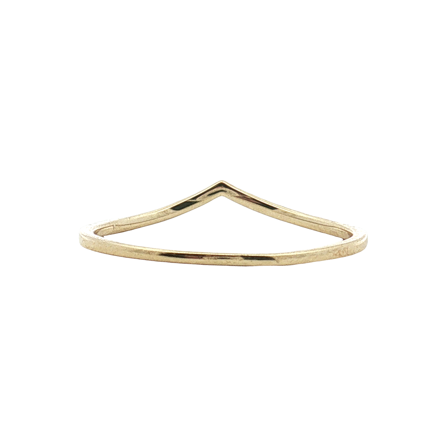 Estate - 14K Yellow Gold Contour Diamond Stacking Band