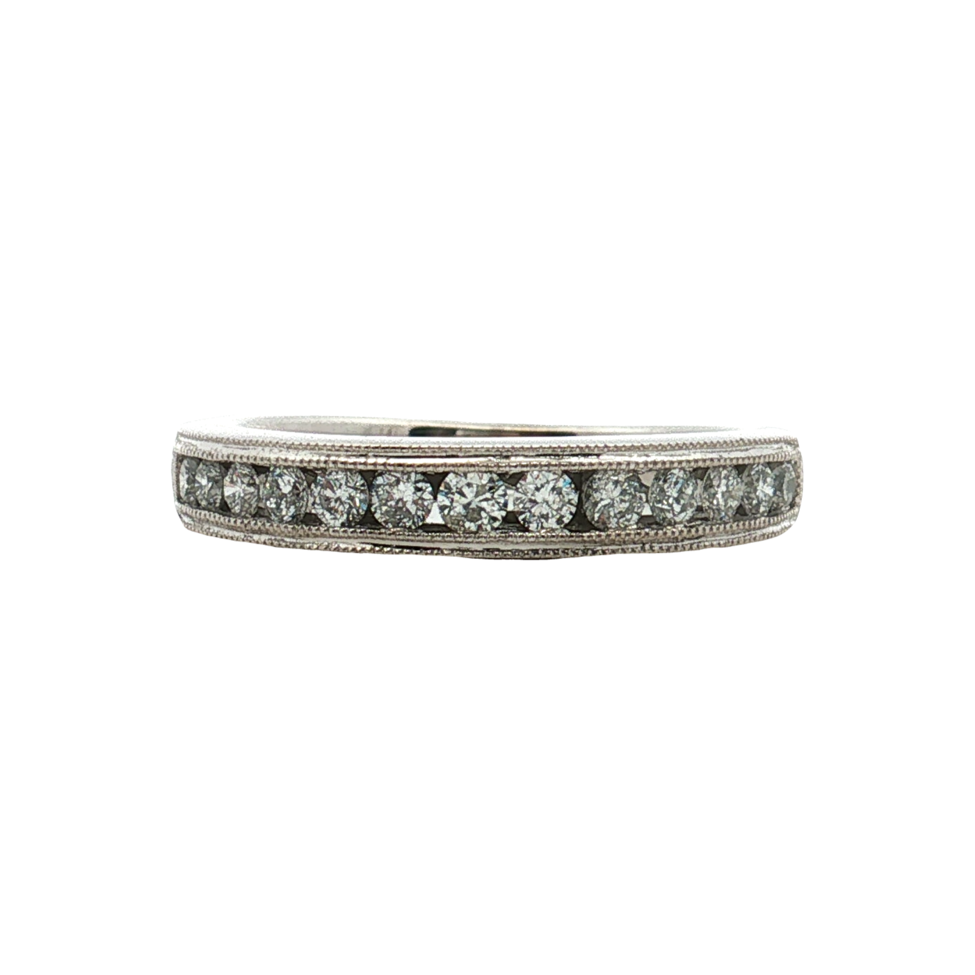 Estate - 14K White Gold Diamond Band