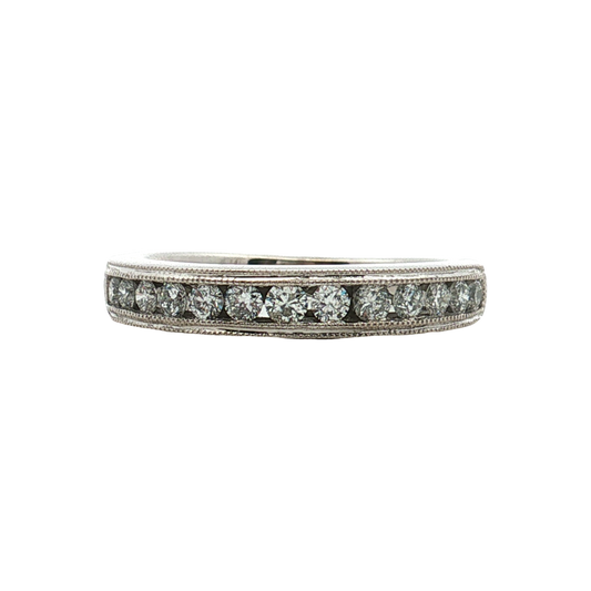 Estate - 14K White Gold Diamond Band