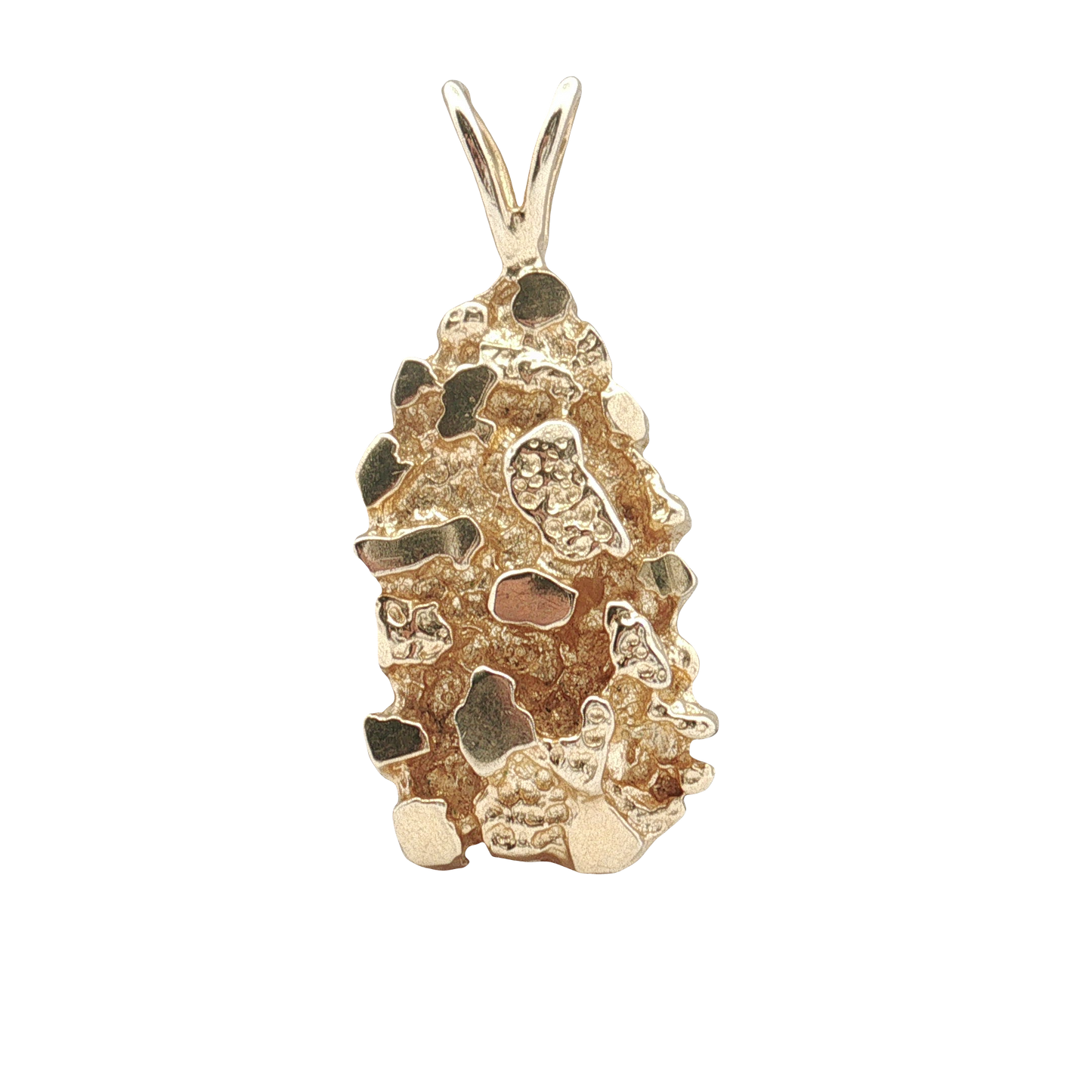 Estate- 14K Yellow Gold Nugget Style Pendant