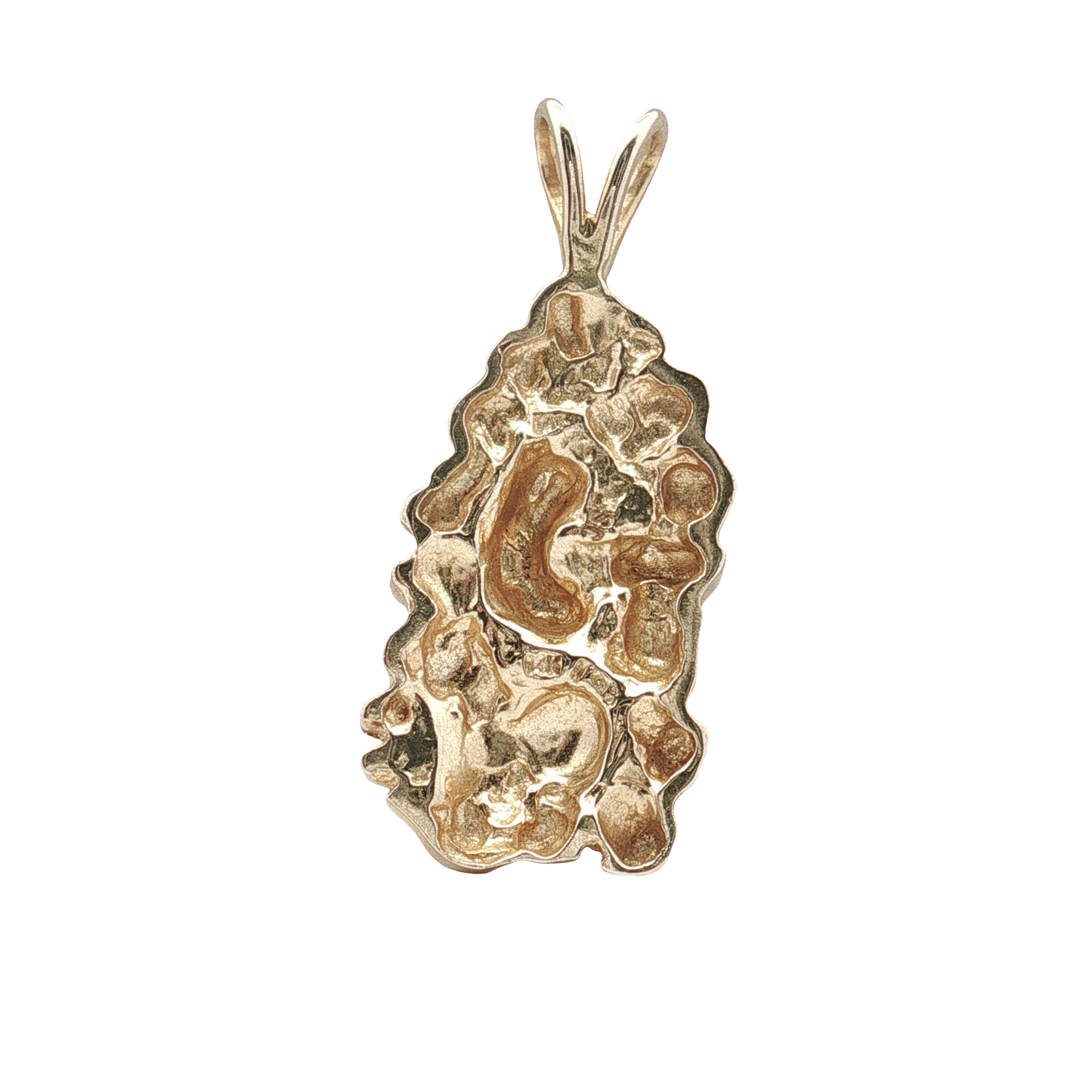 Estate- 14K Yellow Gold Nugget Style Pendant