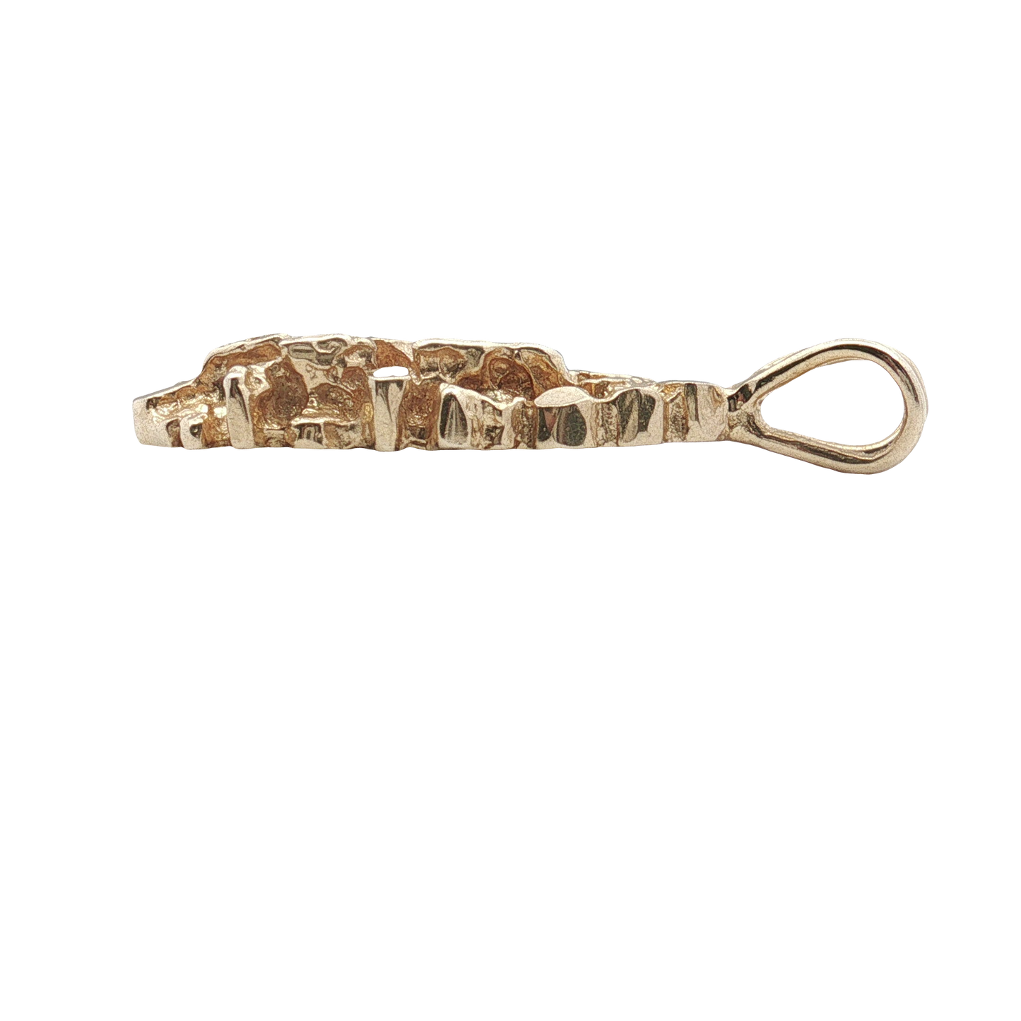 Estate- 14K Yellow Gold Nugget Style Pendant