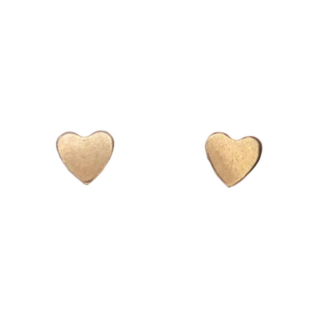 14K Gold Filled 3.5mm Heart Stud Earrings