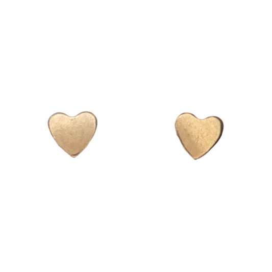 14K Gold Filled 3.5mm Heart Stud Earrings