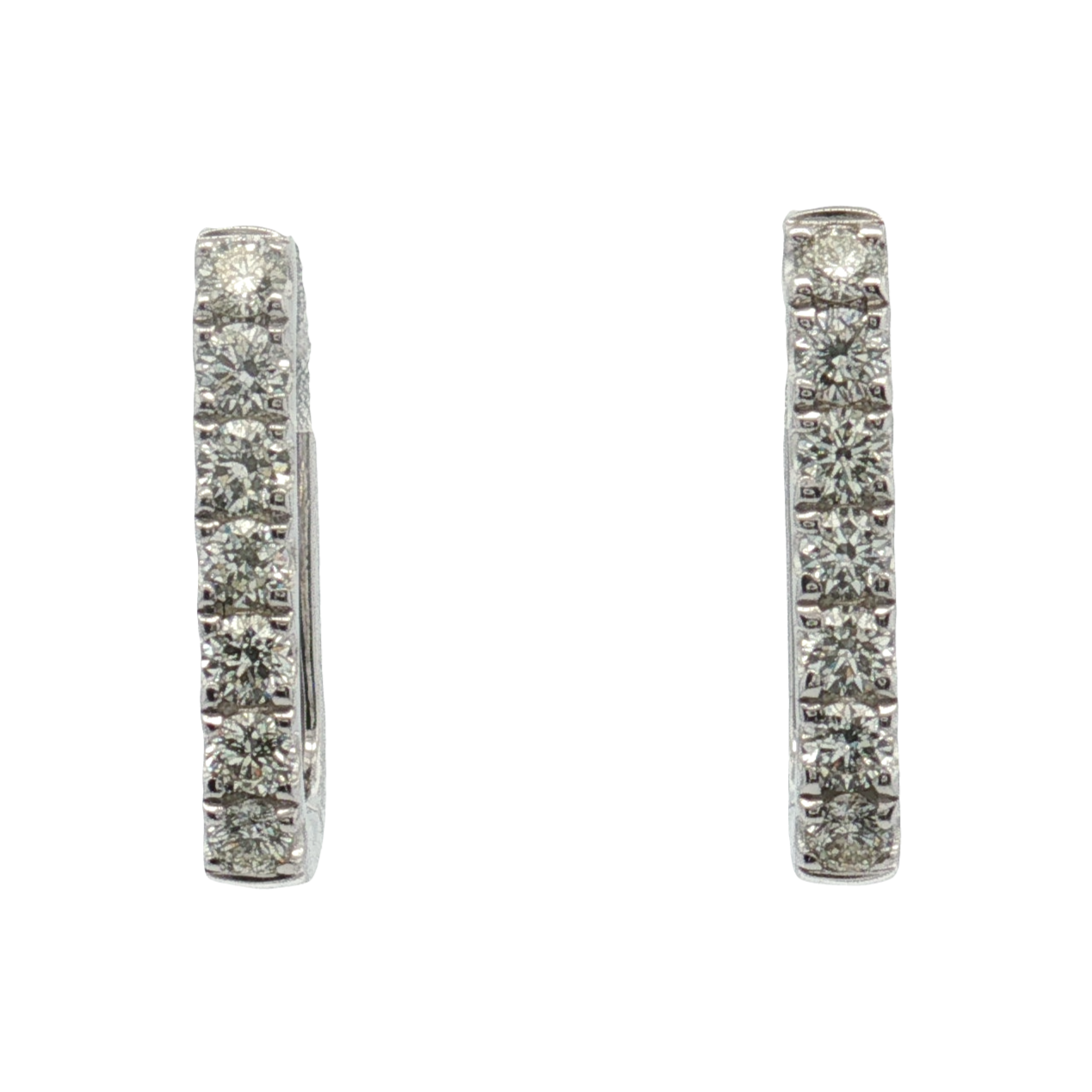 Platinum Diamond Hoop Earrings