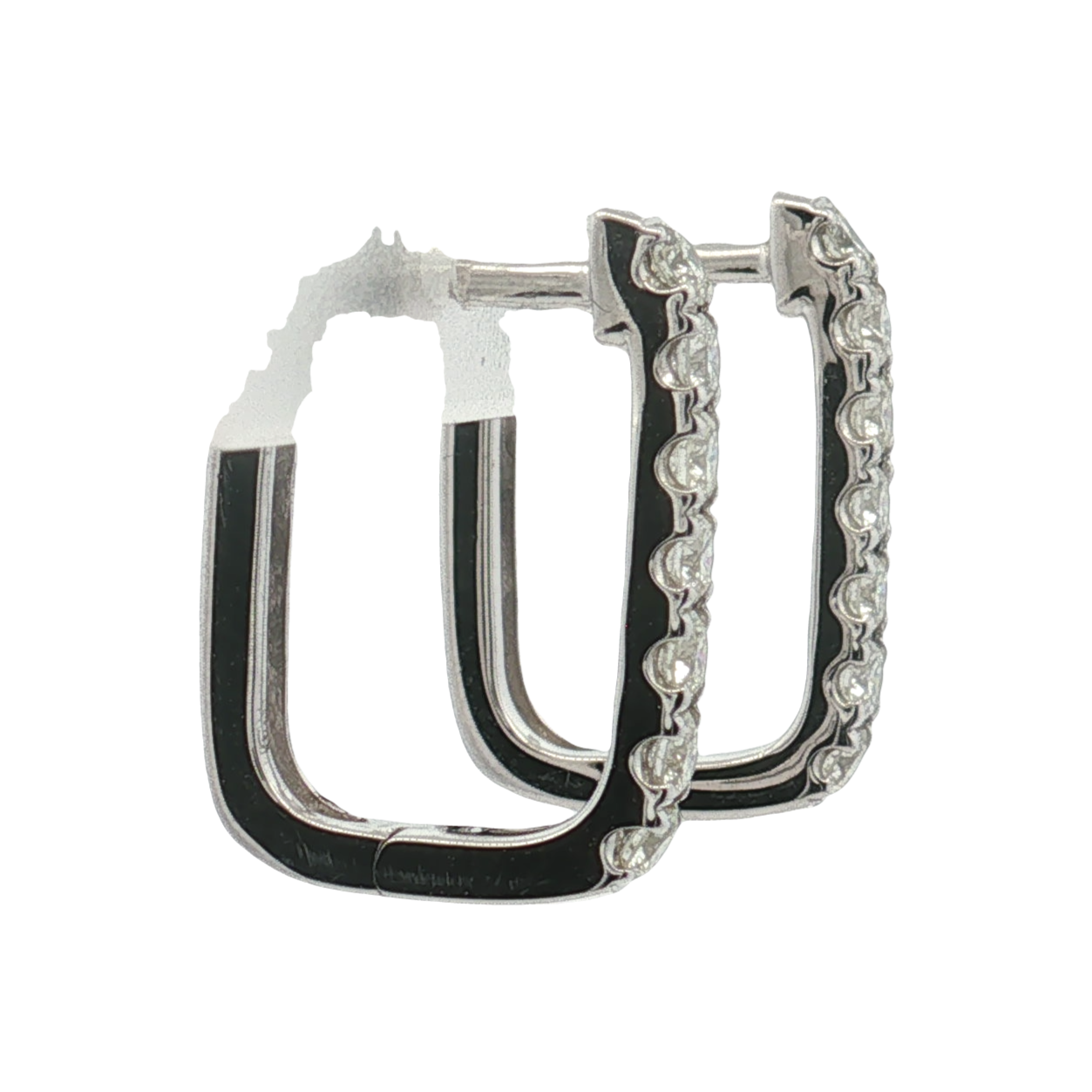 Platinum Diamond Hoop Earrings