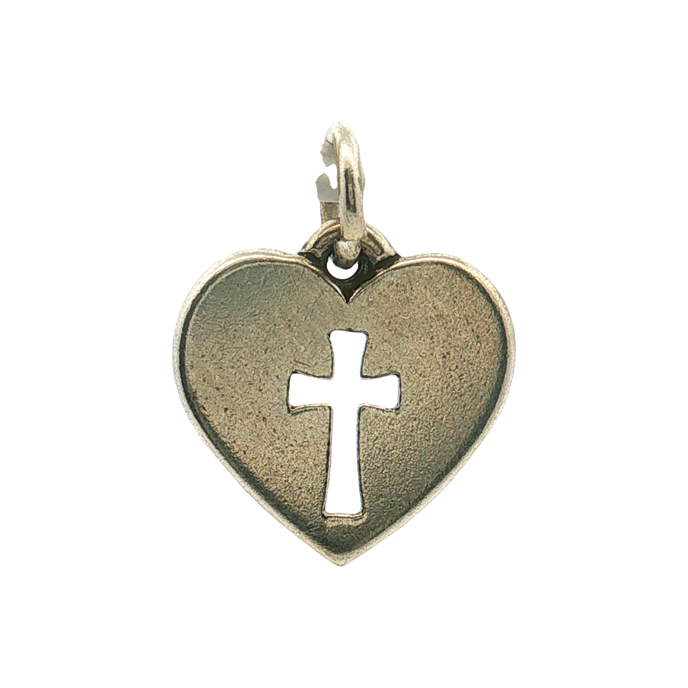Estate- James Avery Sterling Silver Cross In Heart Charm