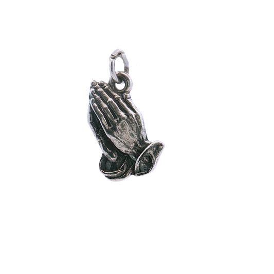 Estate- James Avery Retired Sterling Silver Praying Hands Charm
