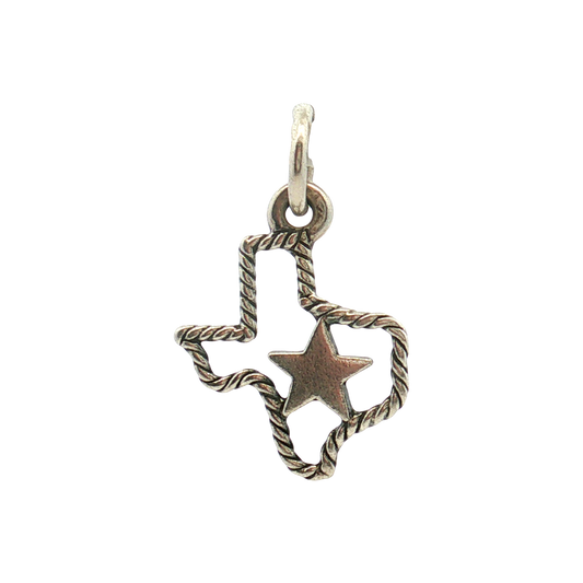 Estate- Retired Sterling Silver Texas Rope Charm