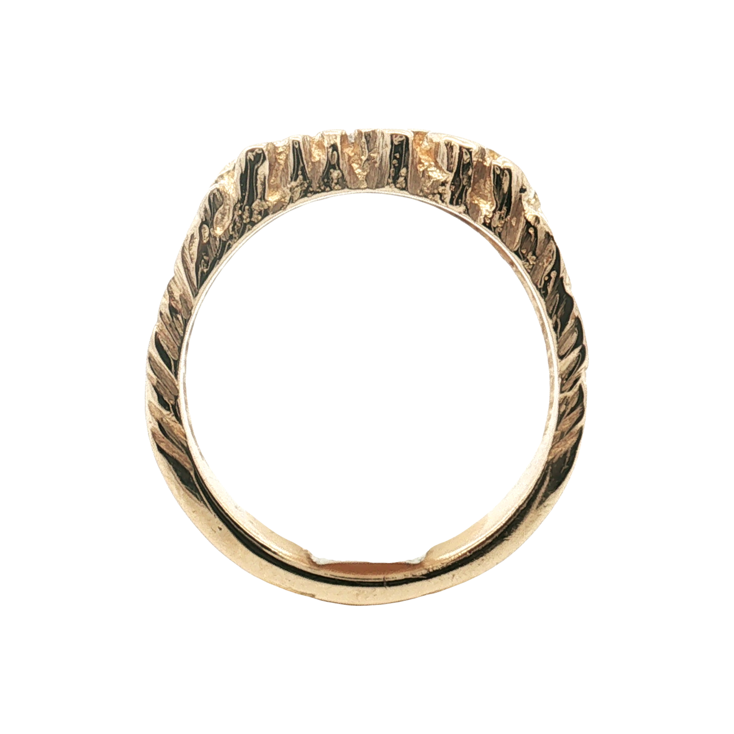 Estate - 10K Yellow Gold Diamond Nugget Ring