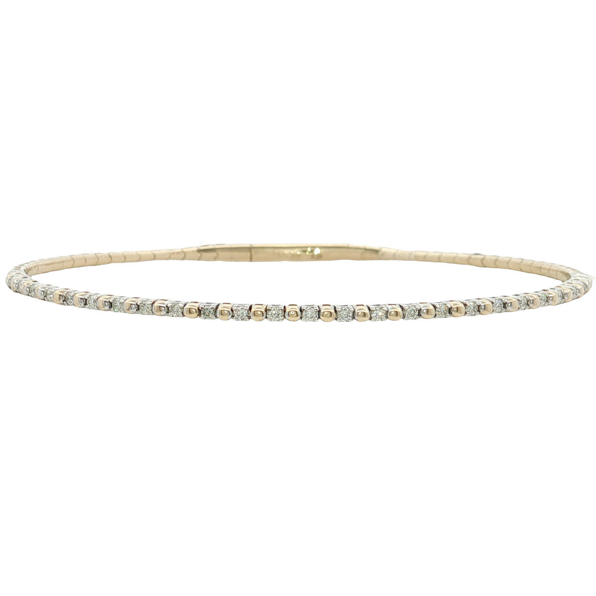 14K Yellow Gold Diamond Bangle