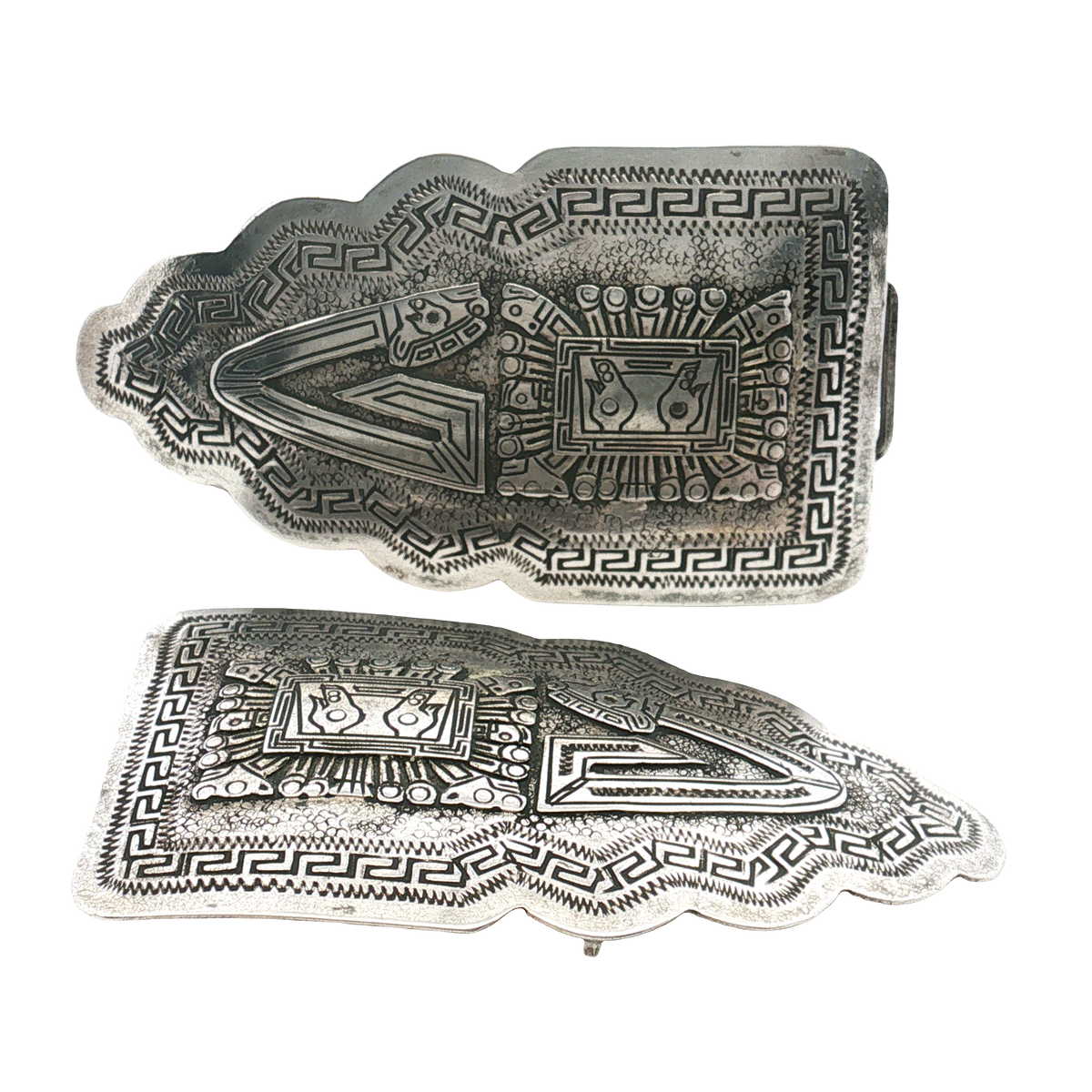 Estate- Sterling Silver Ornate Belt Buckle