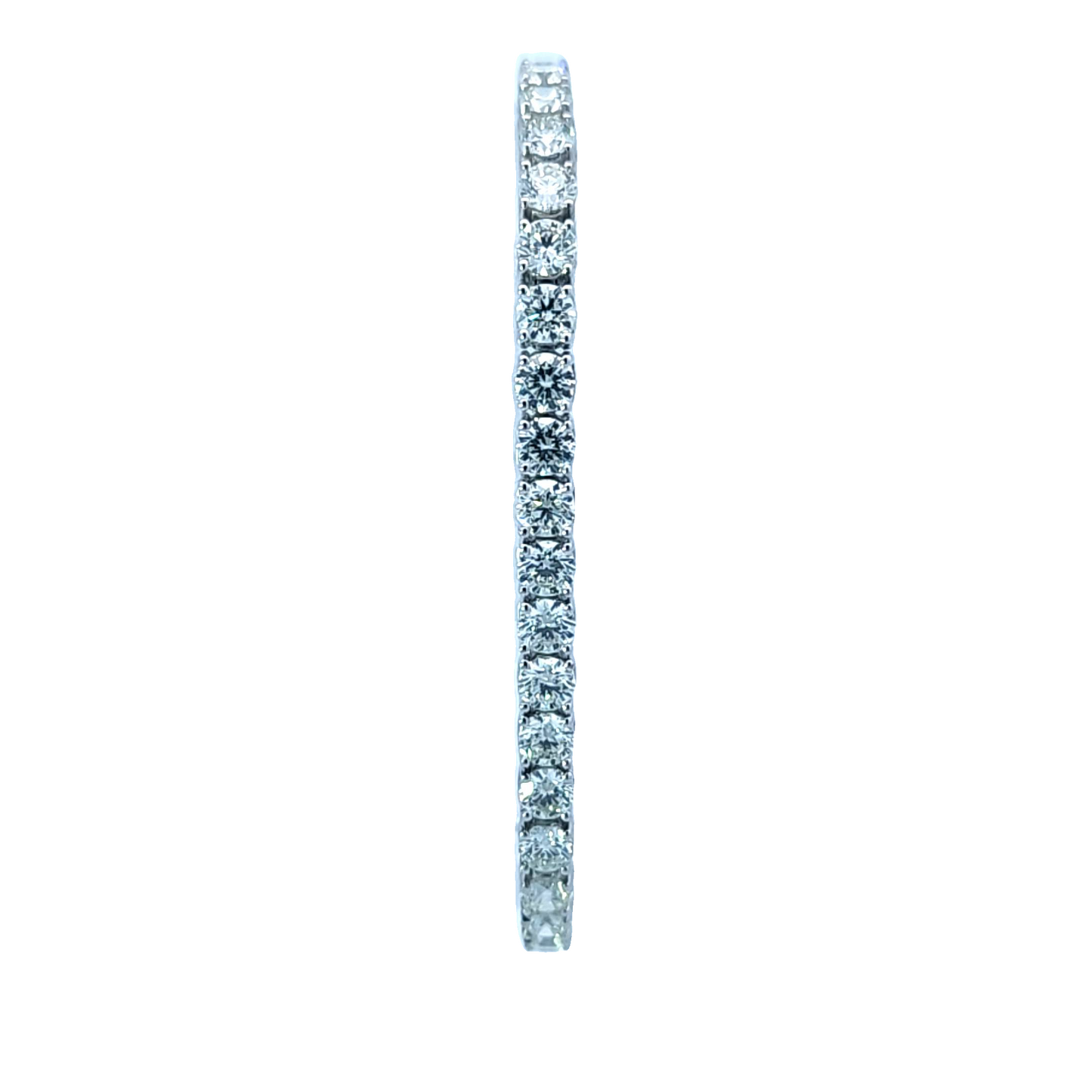 10 Carat White Gold and Natural Diamond Tennis Bracelet