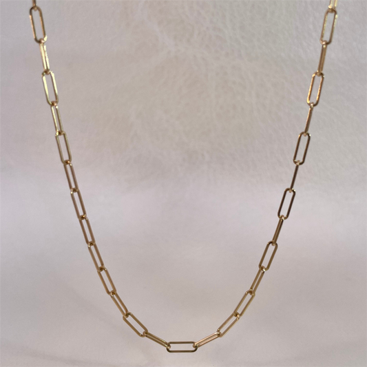 Estate- 14K Yellow Gold Paper Clip Chain