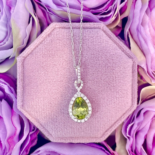 Peridot and Diamond Necklace