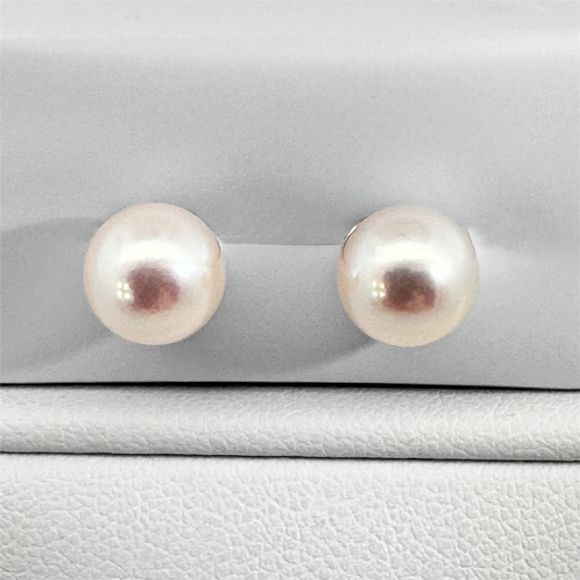 14K White Gold Akoya Pearl Earrings