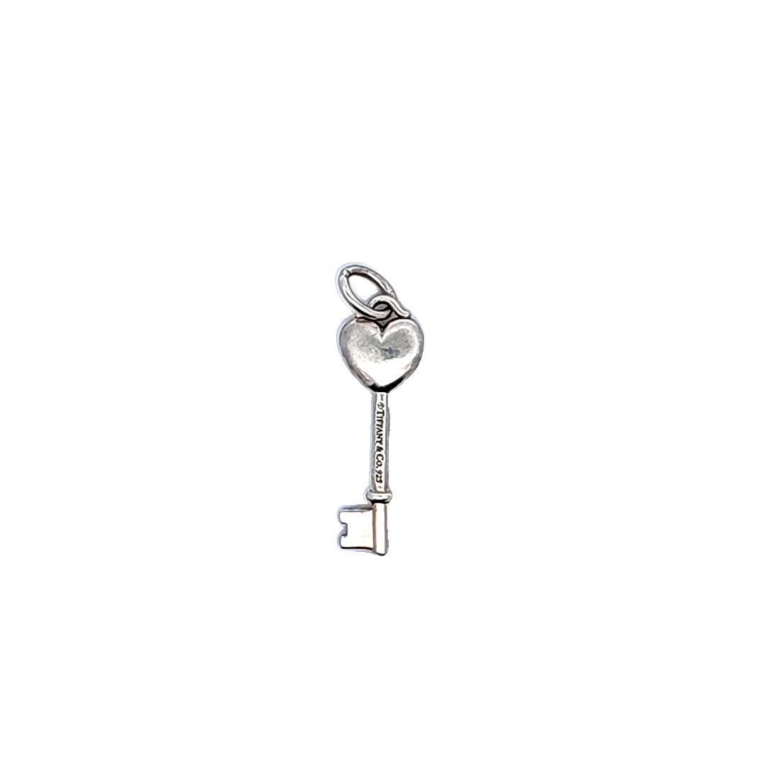 Sterling silver key shaped Tiffany charm