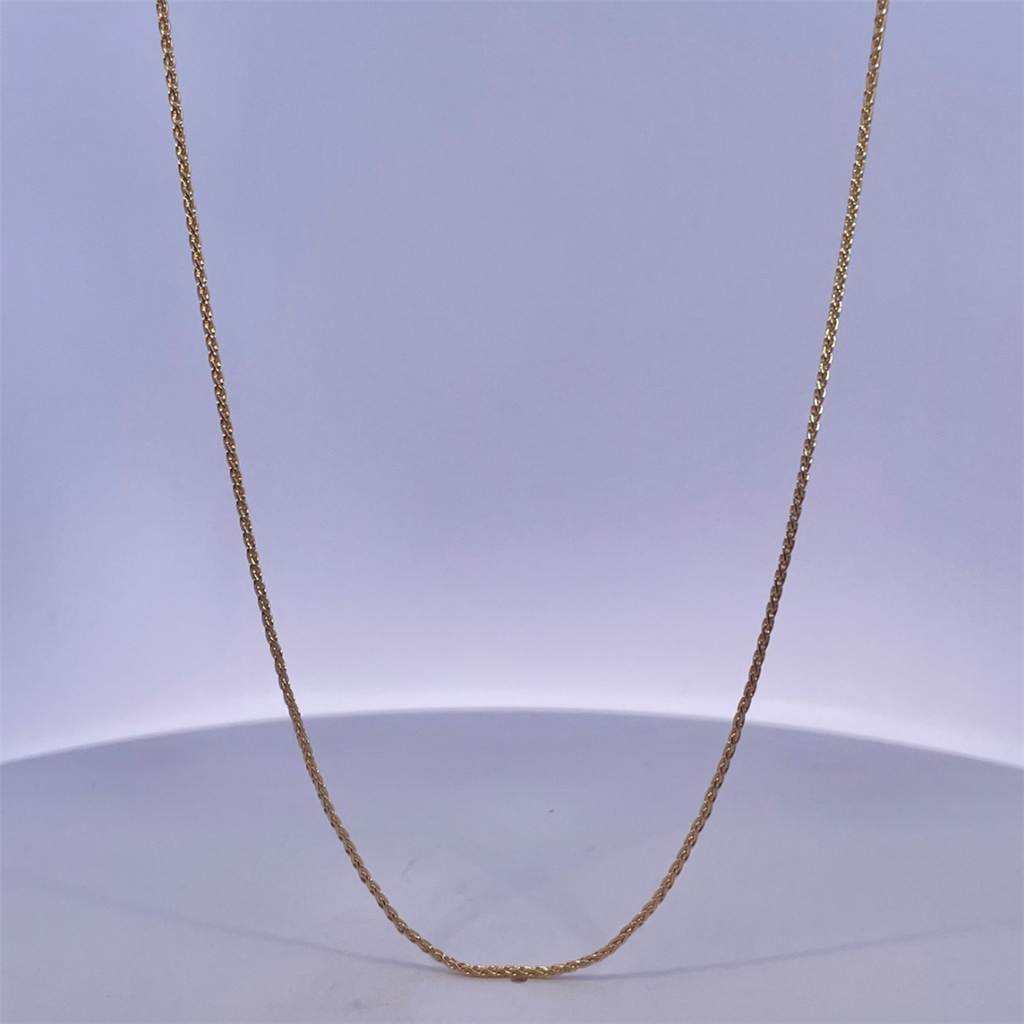 Estate- 14K Yellow Gold Wheat Chain