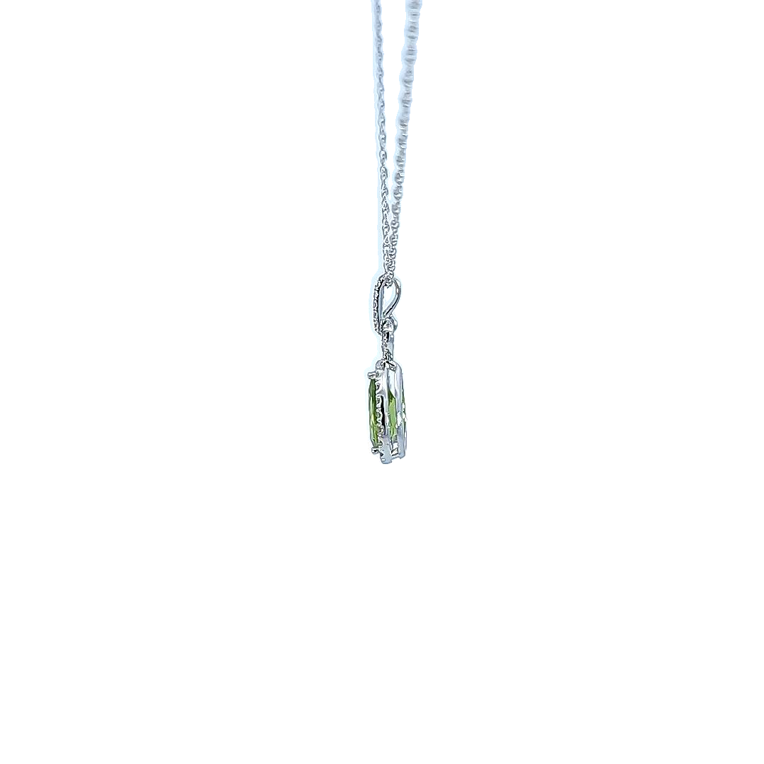 Peridot and Diamond Necklace