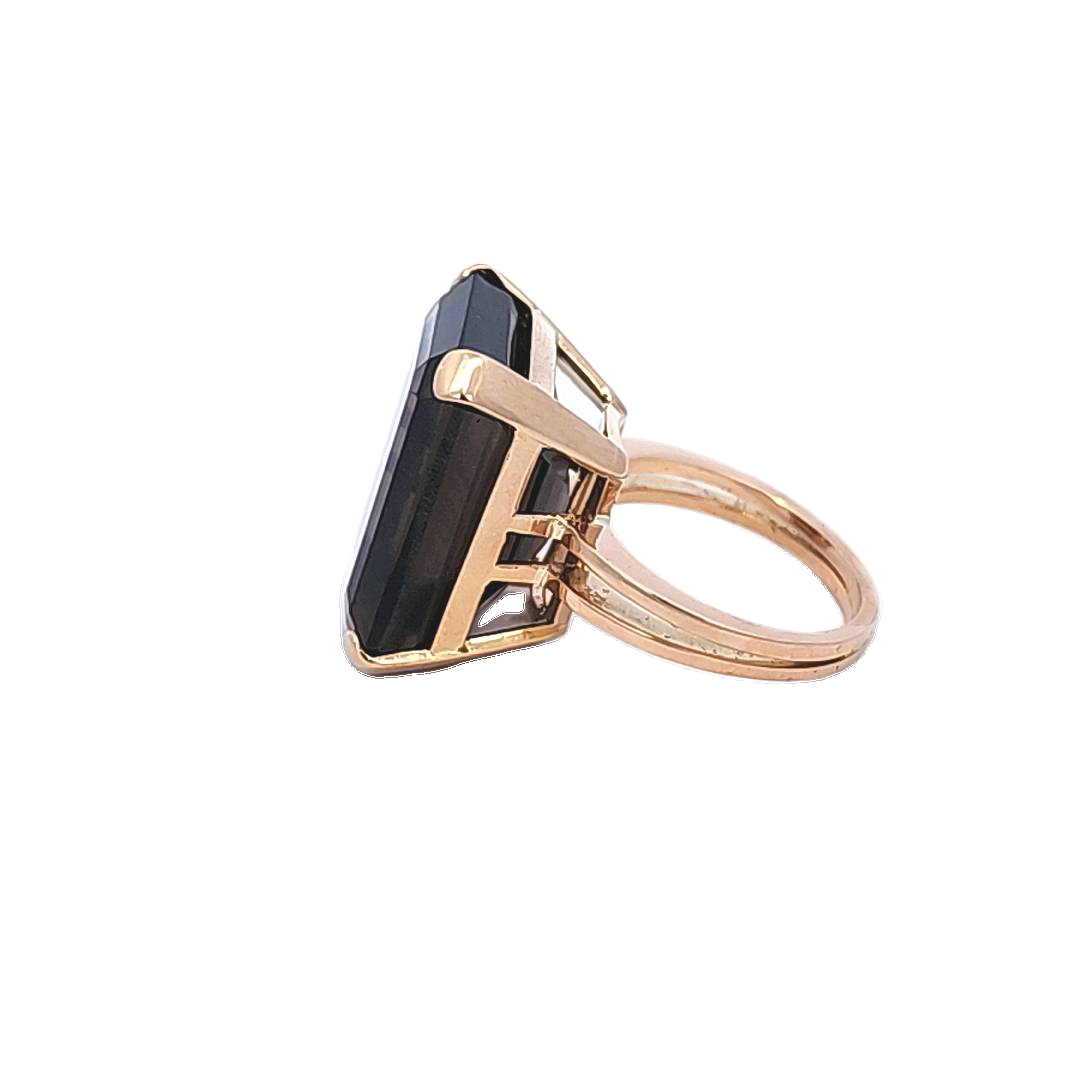 Gold and Smokey Quartz Ring