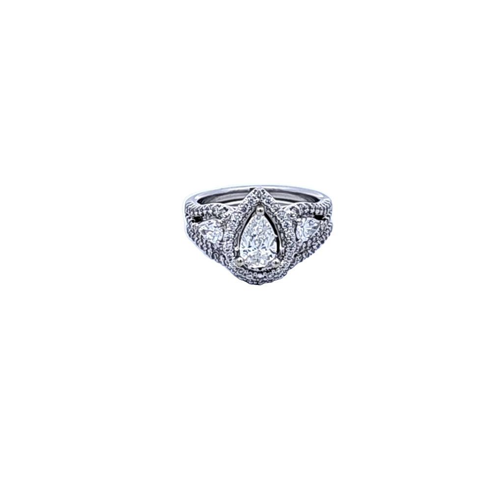 Pear Shaped Diamond Wedding Set