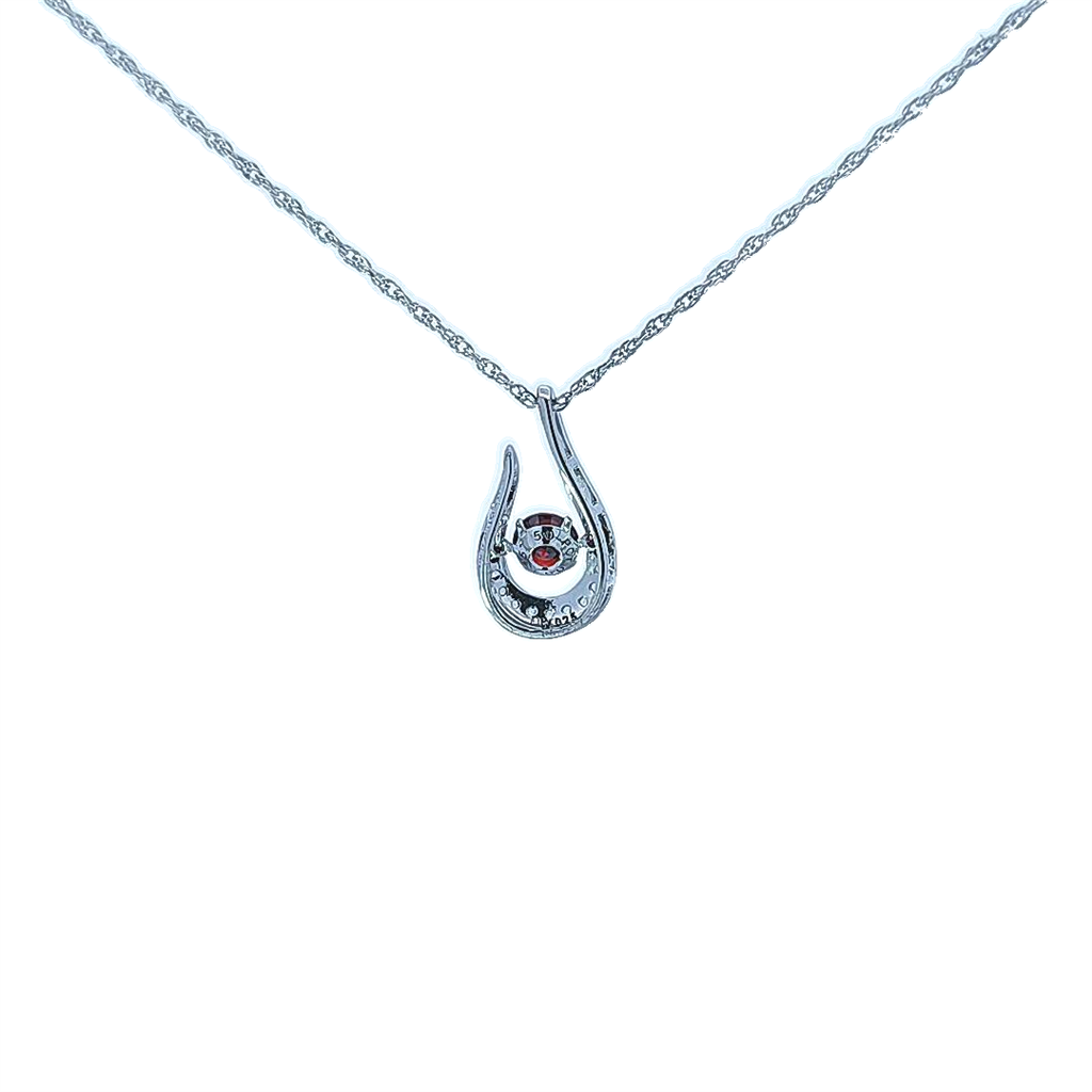 Sterling Silver and Garnet Necklace