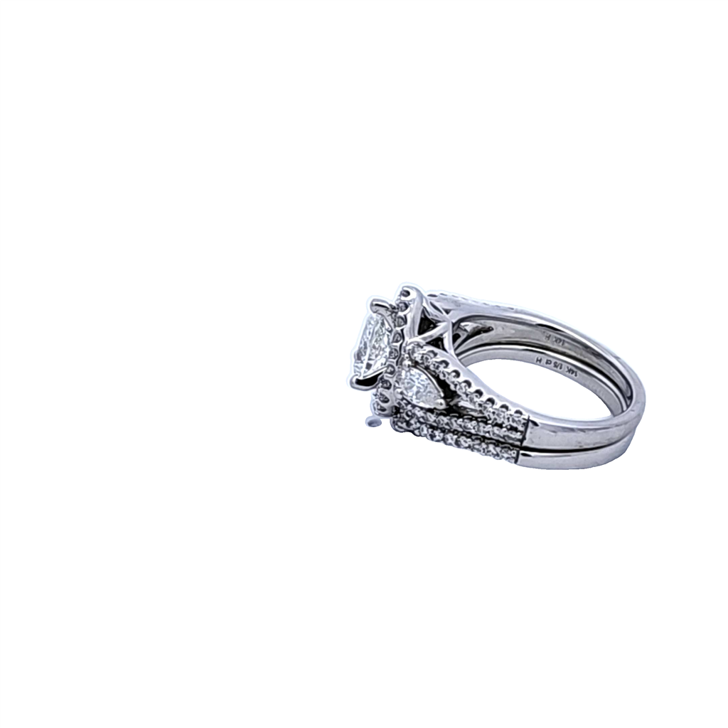 Pear Shaped Diamond Wedding Set