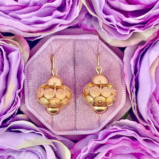 18k Yellow Gold Paraguay Lantern Earrings