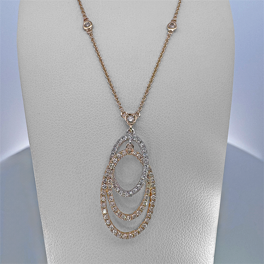 14K Two-Tone Diamond Necklace