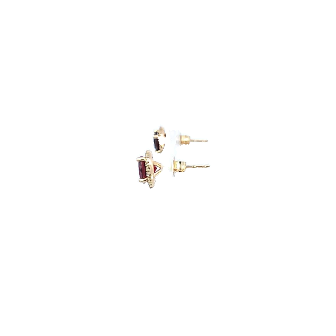 Garnet and Diamond Earrings