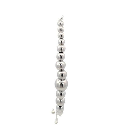 Sterling Silver Graduated Bead Bracelet