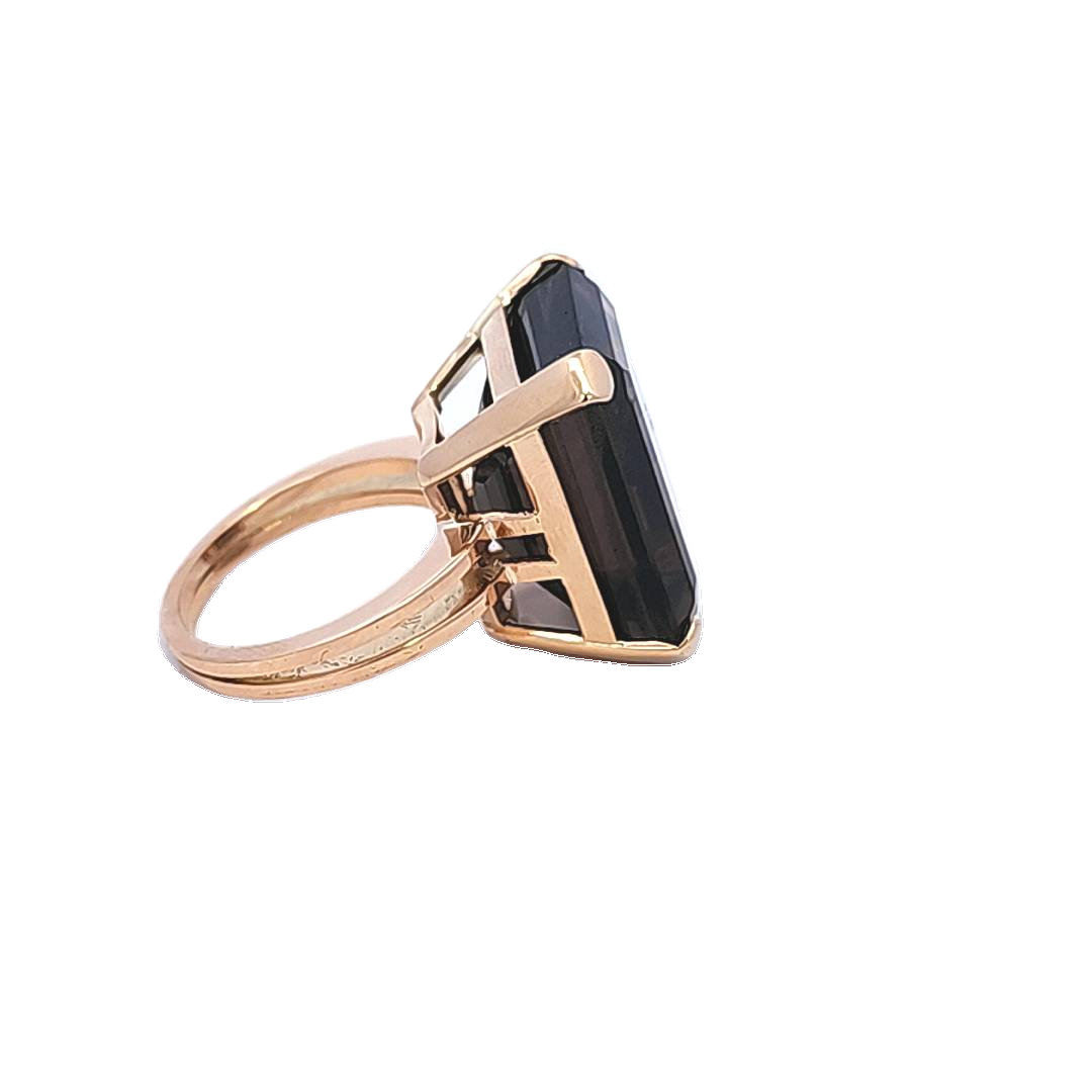 Gold and Smokey Quartz Ring