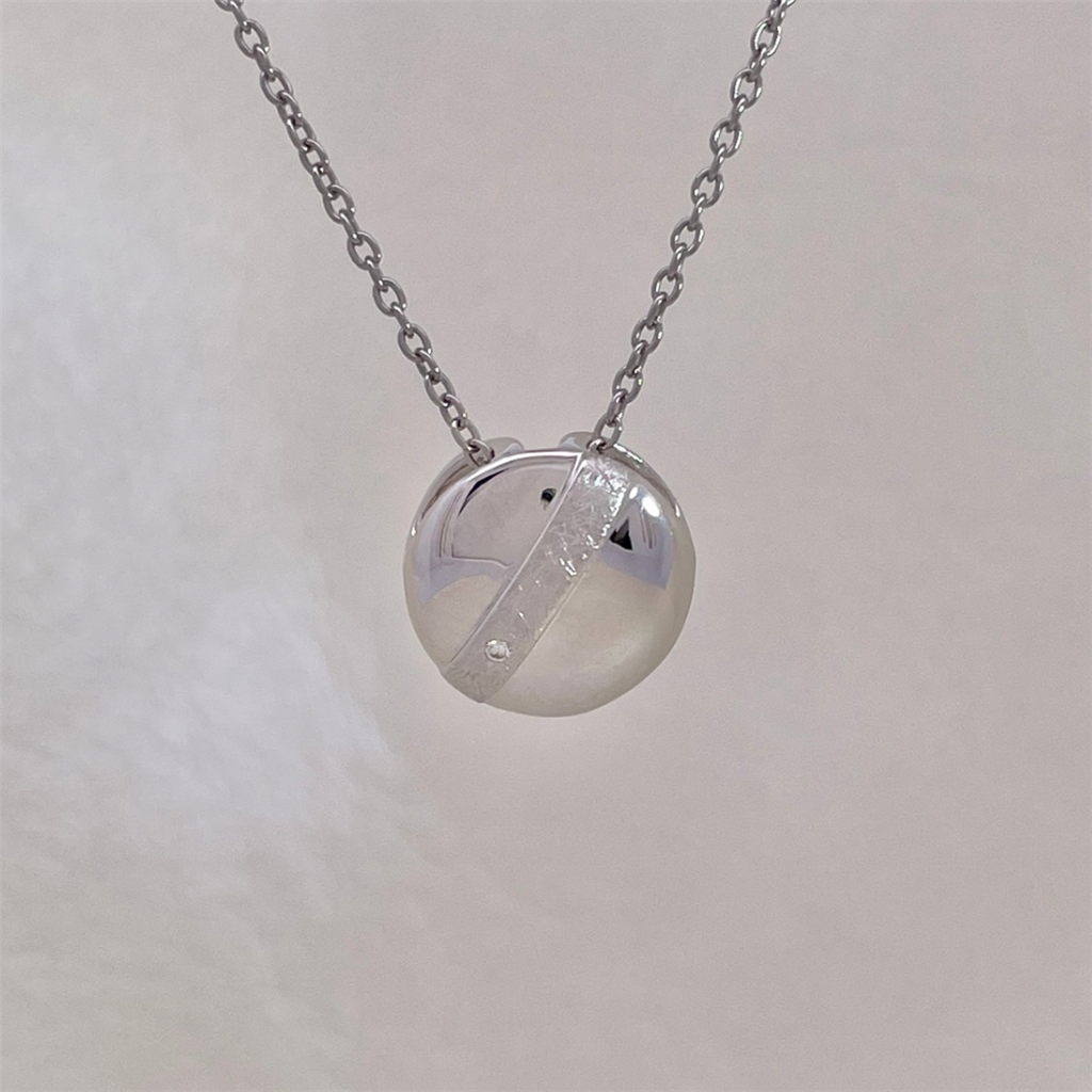 Sterling Silver and Diamond Necklace